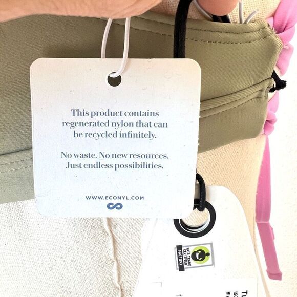 PrAna Tulum Swim Top Colorblock Halter Crisscross Back NWT Size XL - Picture 8 of 12